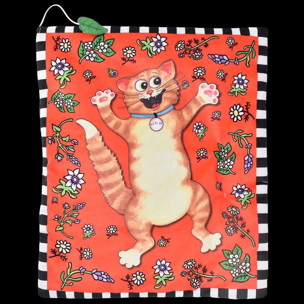 (1 Cat Toy) Fuzzy Active & Tranquil Sweet Spot Kitty Carpet Boogie Mat